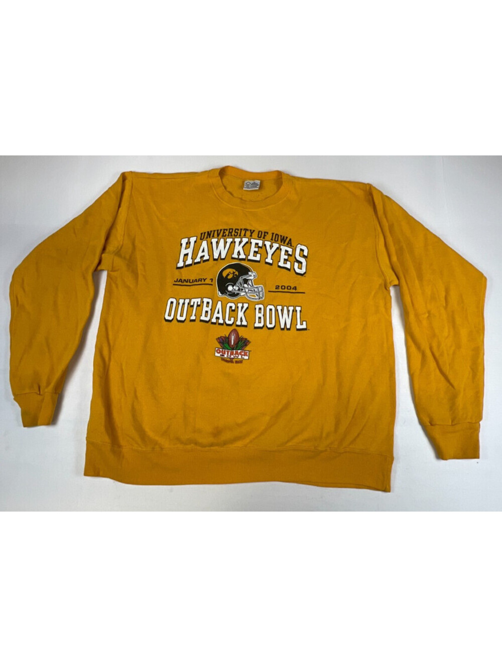 Vintage Cotton Exchange Iowa Hawkeyes 2004 Outback Bowl Sweatshirt Men XXL